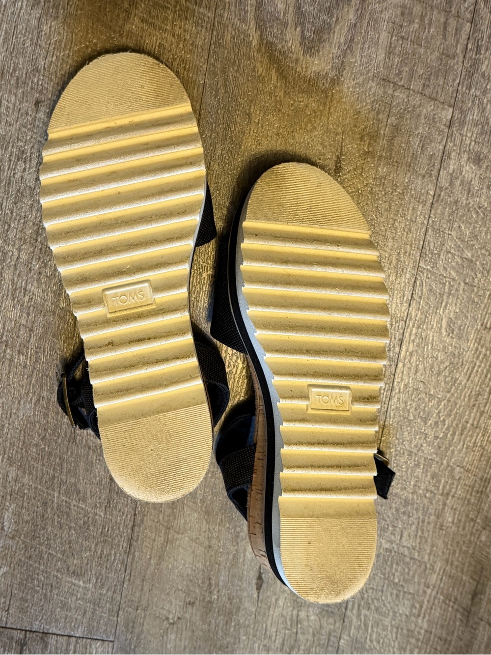 Toms Black Open-Toe Ankle-Strap Sandals - Picture 2 of 2